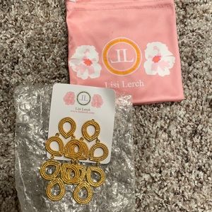 Lisi Lerch Gold Metal Statement Earrings